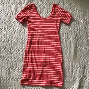 Peach striped dress